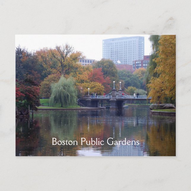 Carte Postale Jardins publics de Boston (Devant)
