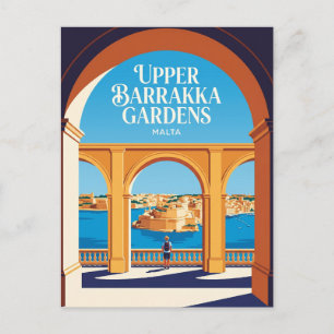 Carte Postale Jardins Upper Barrakka Malte