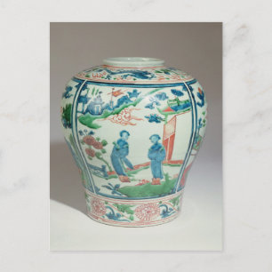 Carte Postale Jarre oviforme polychrome Swatow, fin 16e siècle