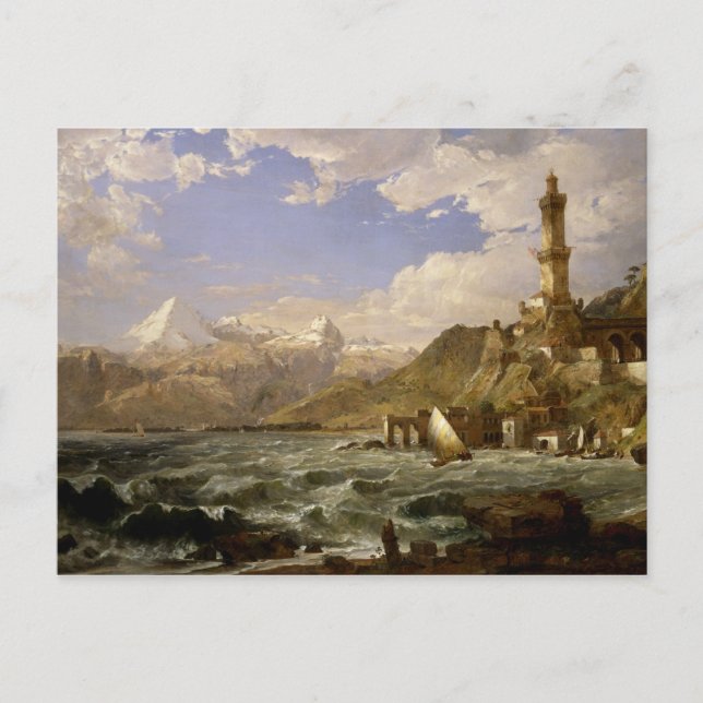 Carte Postale Jasper Francis Cropsey - La Côte de Gênes (Devant)