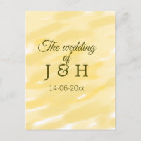 Jaune beurre pastel le mariage du nom du couple