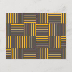 Carte Postale Jaune, cool, unique, tendance, lignes modernes