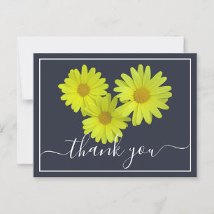 Carte Postale Jaune Daisies Colorful Marine Arrière - plan Merci