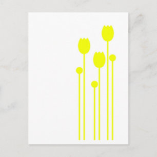 Carte Postale Jaune de gélule Vintage florale