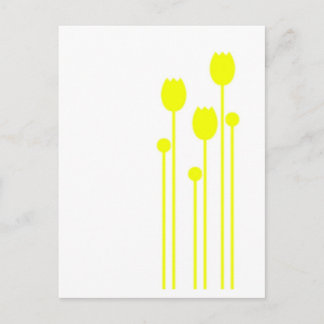 Carte Postale Jaune de gélule Vintage florale