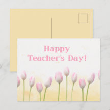 Jaune floral Joyeuse fête des enseignants