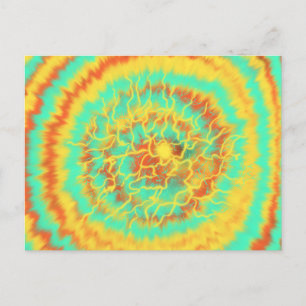 Carte Postale Jaune Orange Aqua Culte d'Art 6 janv. 2018 HC