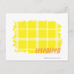 Carte Postale Jaune plaid 3