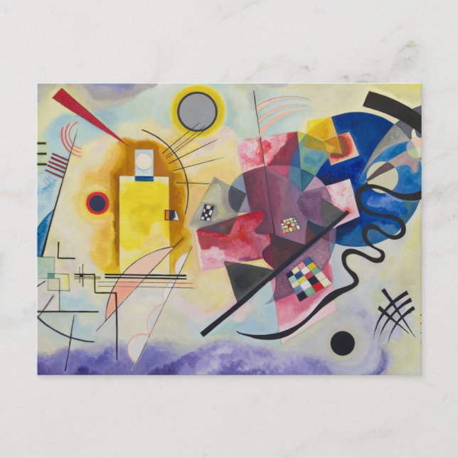 Carte Postale Jaune, Rouge, Bleu par Wassily Kandinsky (Devant)