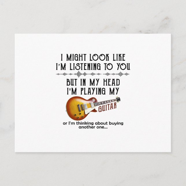 Carte Postale J'Aurais L'Air De Vous Écouter (Devant)