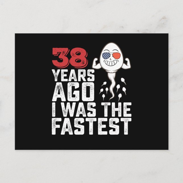 Carte Postale J'avais 38 ans le jour où j'étais le plus rapide (Devant)