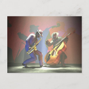 Carte Postale Jazz Duel