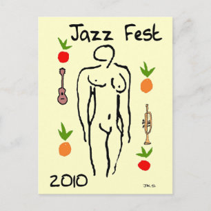 Carte Postale Jazz Festival Matisse Style