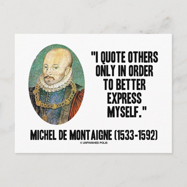Carte Postale Je Cite D'Autres Seulement Pour Mieux M'Express (Devant)