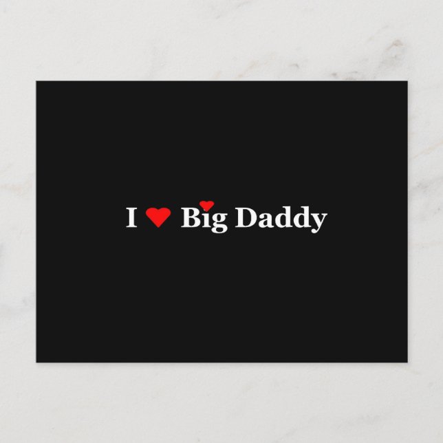 Carte Postale Je Coeur Big Daddy (Devant)