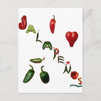 Carte Postale Je Coeur Jalapenos