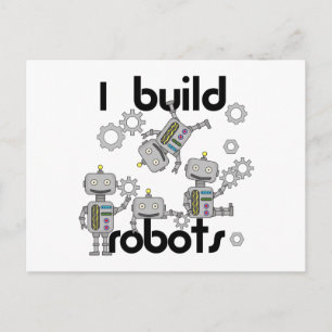 Carte Postale Je construis des robots