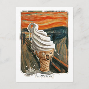 Carte Postale Je crie crème glacée