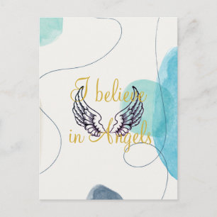 Carte Postale Je crois aux anges Abstraits en arrière