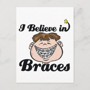Carte Postale je crois aux appareils orthodontiques