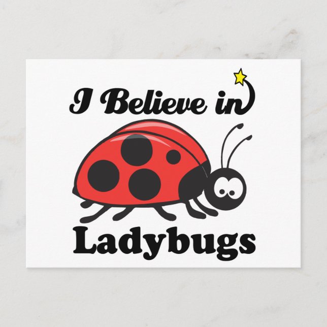 Carte Postale je crois aux ladybugs (Devant)