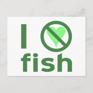 Carte Postale Je déteste le poisson