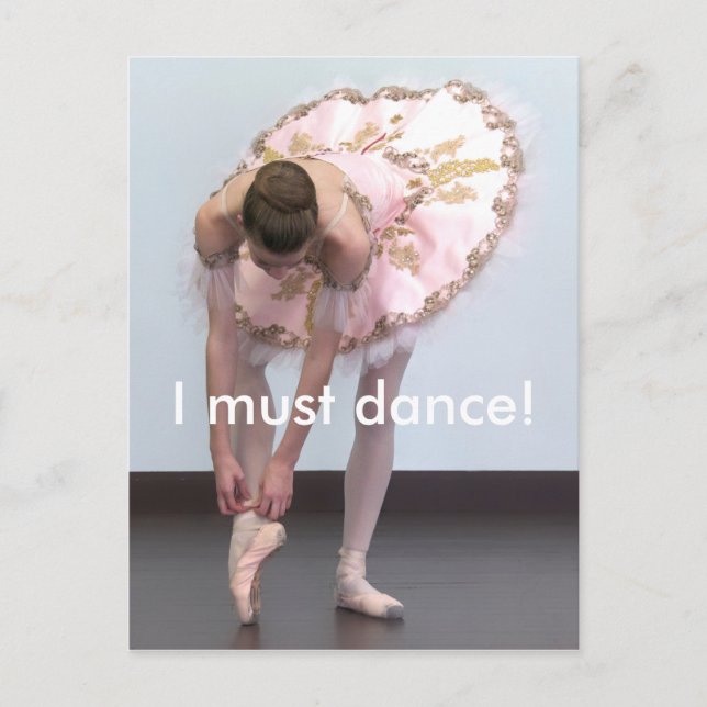 Carte Postale Je dois danser ! (Devant)