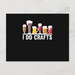 Carte Postale Je fais de l'artisanat, de la bière, vintage, bras