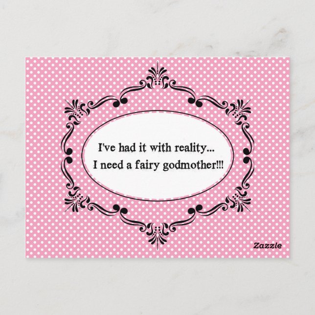 Carte Postale Je l'ai eu avec la réalité (Dos)