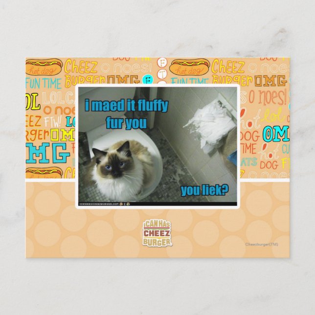 Carte Postale Je l'ai fait peluche fourrure vous (Devant)