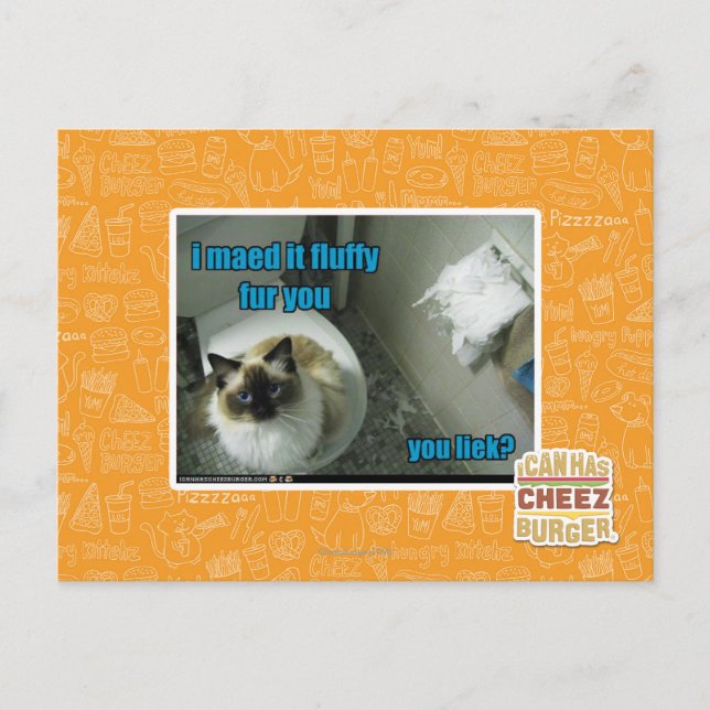 Carte Postale Je l'ai fait peluche fourrure vous (Devant)