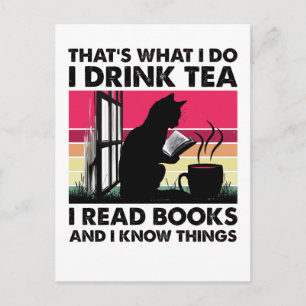 Carte Postale Je lis des livres et je sais des choses
