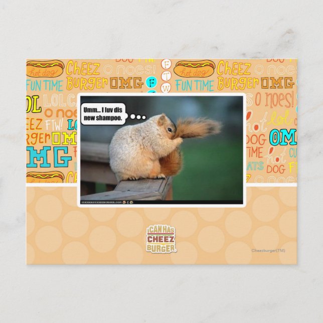 Carte Postale Je luv dis nouveau shampooing (Devant)