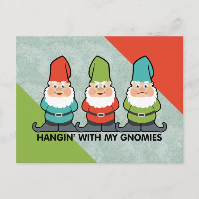 Carte Postale Je M'Accroche Avec Mes Gnomies Homies (Devant)