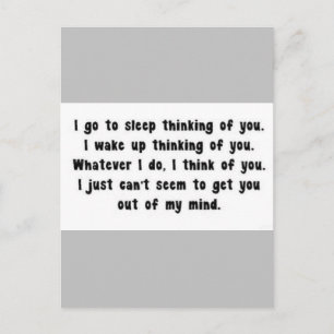 CARTE POSTALE JE M'ENDORS EN PENSANT À VOUS VOUS ME MANQUEZ AMOU