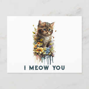 Carte Postale Je Miaule Toi Minou