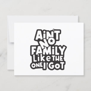 Carte Postale Je n'ai pas de famille comme celle que j'ai