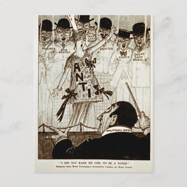 Carte Postale Je n'ai pas élevé ma fille pour être un électeur (Devant)