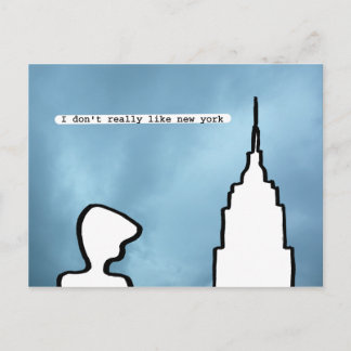 Carte Postale je n'aime pas vraiment new york