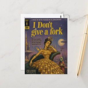 Carte Postale Je ne donne une fourchette Couverture de livre de