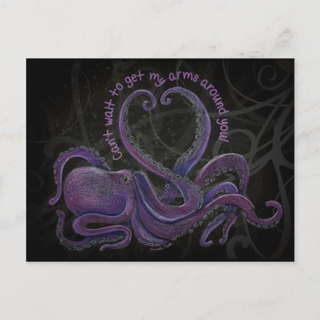 Carte Postale Je ne peux pas attendre d'avoir mes bras autour de (Devant)