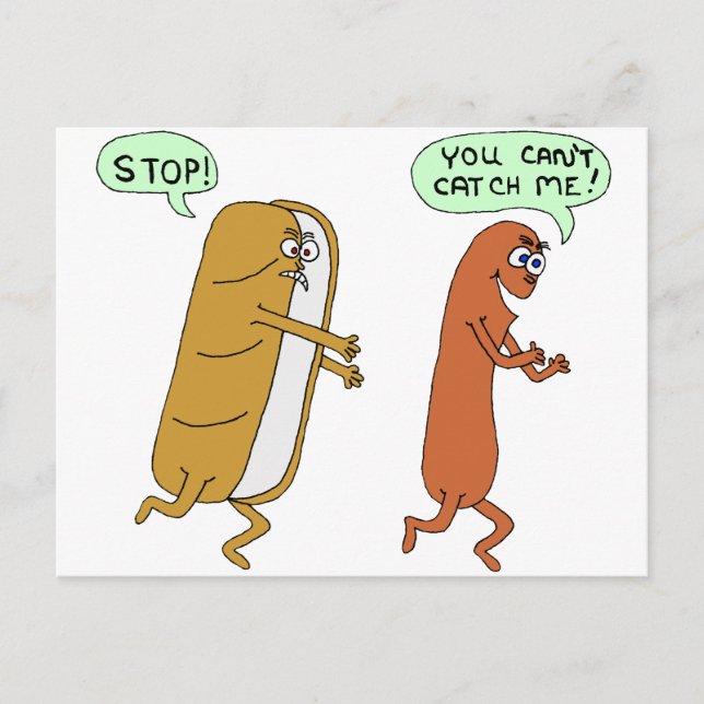 Carte Postale Je ne peux pas m'attraper (Devant)