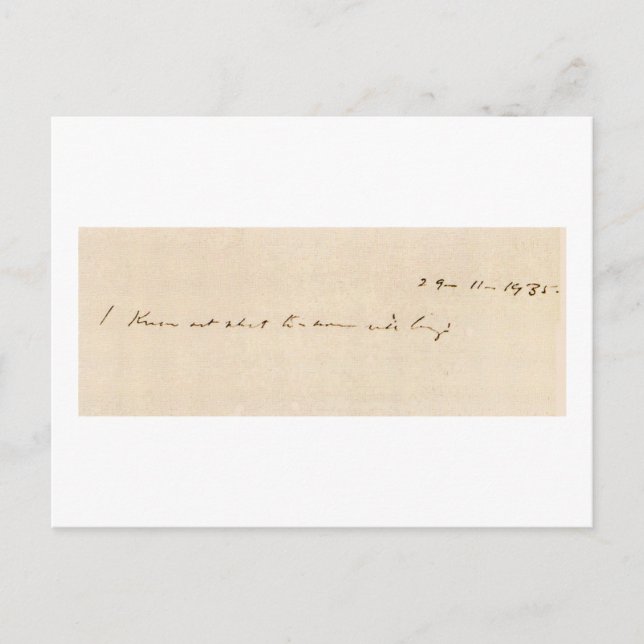 Carte Postale Je ne sais pas ce que demain apportera (Devant)