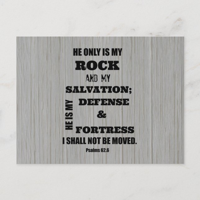 Carte Postale Je ne serai pas Moved Bible Verse (Devant)