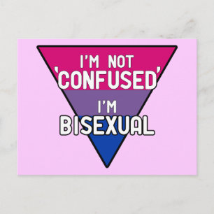 Carte Postale Je ne suis pas confuse, je suis bisexuelle