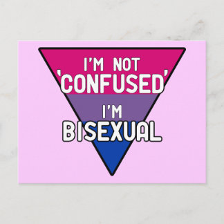 Carte Postale Je ne suis pas confuse, je suis bisexuelle