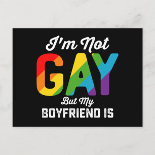 Carte Postale Je ne suis pas gay, mais mon petit ami est une drô