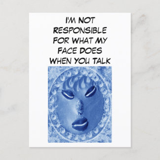 Carte Postale Je ne suis pas responsable de ce que fait mon visa