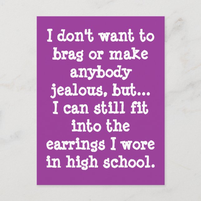 Carte Postale Je ne veux pas freiner... (Devant)