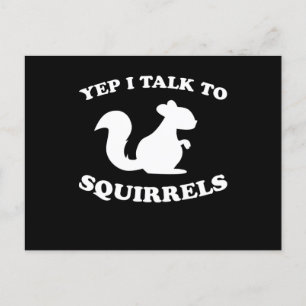 Carte Postale Je Parle À Des Écureuils Design Silhouette Dire Ca